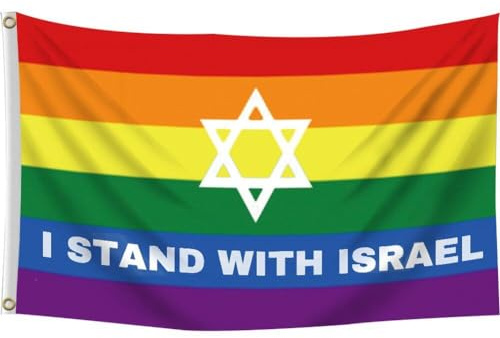 Wudaizhi Me Paro con La Bandera De Israel 90 * 150cm Flagal De Israel Colorida Israel Flagal para La Decoración del Jardín Al Aire Libre Decoración del Jardín