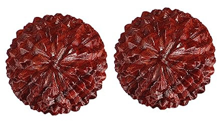 Beaupretty 2stücke Litschi-ornament Aus Holz Chinesisches Wenwan Massagebälle Für Faszienball-spielzeug Zur Gelenkpflege Und Stressreduktion