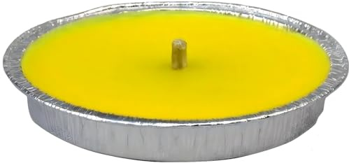 Candela alla Citronella - Fiaccola Antizanzare per Esterni - Effetto Anti-Vento - Protezione Naturale Contro le Zanzare, in Ciotola in Alluminio - Varie quantità e Varie Misure. (20, Diam. 17cm)