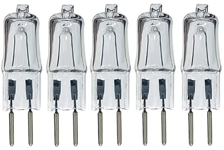 LEDLOCLB Lampe À Capsule Transparente G5.3,220V,200W,GU5.3 Base Ampoule Halogène,Tête À Deux Broches Jc,Blanc Chaud，220V-200W,5pcs