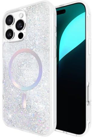Kate Spade New York iPhone 16 Pro Max Case - Liquid Glitter Iridescent