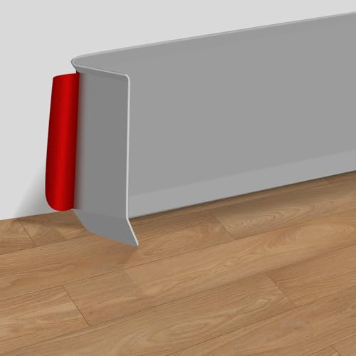 Vinyl Self-Adhesive Skirting Board, 3M Peel and Stick Baseboard Trim, Flexible Skirting Board 10cm Wide Wall Baseboard Molding Trim