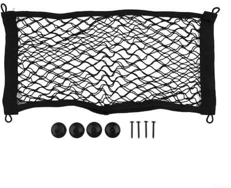 Rete portaoggetti in nylon per bagagliaio, 25 x 50 cm, con 4 ganci, per furgoni, camper, case mobili