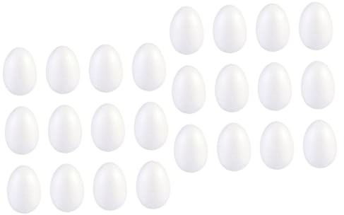 Abaodam 50pcs Easter DIY Eggs Mould Foams Eggs Mould for Boys and Girls Fillable Easter Graffiti Decorations