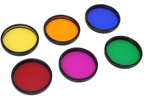 Teleskop -Nebelfilter Planetarischer Augenhautfilter -Set 7 Farbfilterkit mit M48x0.75mm -Fäden Zur Verbesserung der Planetenansichten und Verringerung der Lichtverschmutzung