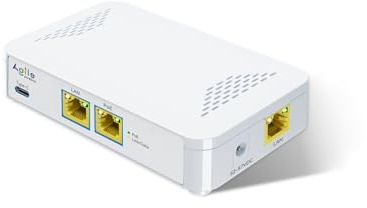 Switch da PoE a USB C da 60 W 802.3af/at, 1 porta USB-C (ricarica PD da 30 W e Gigabit Ethernet) e 1 porta PoE+ e 1 porta Ethernet, per smartphone/sablet/laptop/fotocamera/punto di accesso