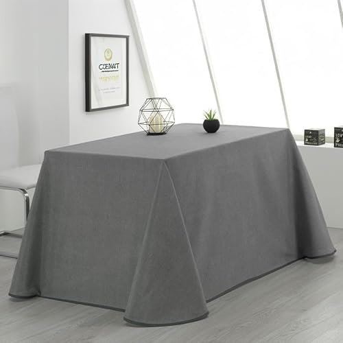 Rufino Díaz Falda Camilla Rectangular Loneta Danubio (Gris Oscuro - 70x120cm) - Tejido Resistente y Agradable al Tacto Decorar y Proteger tu Mesa