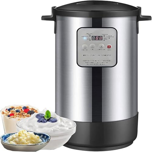 Fermentador de yogur eléctrico, Yogurtera Euro Cuisine, Máquina de fermentación comercial automática de 12/18 L, Máquina para hacer natto, para ajo, natto,12L