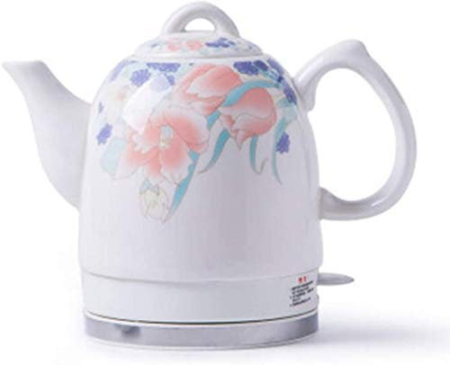 HNVBDOPAE Bollitore Elettrico in Ceramica Senza Fili, Teiera, Brocca Retrò da 1,5 L, 1350 W, Bolle L'Acqua Velocemente, Base Rimovibile, Funziboil Dryion/C/B