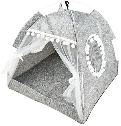ouquckl Tragbares Haustierzelt für Hunde, Katzenzelt, Tipi für Haustiere, Outdoor, Ruhebedarf, mehrfarbiges Haustierzelt