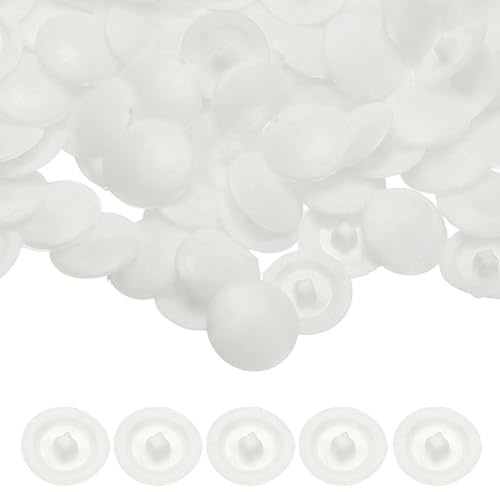 PATIKIL Screw Caps Covers, Plastic Self Tapping Hole Cap Covers Dust Proof Sticker Waterproof - Fitting for (Diameter 4 mm Flat Cross Screw - Furniture - Cabinet) 250 Pack & White