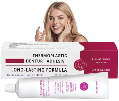 Thermoplastic Denture Adhesive, Teeth Glue for Denture,Tooth Bonding Kit, Den/tal Adhesive for De-ntures, Crown Glue for Teeth, Dentu/re Repair, Den/tal Crown Repair Kit, Tooth Gl-ue for Broken To-oth
