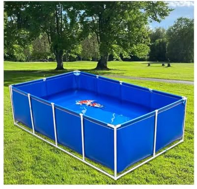 Piscina Fuori Terra con Struttura in Metallo - Blu 250x100x50 cm, Perfetta per Giochi d'Acqua all'aperto, Feste in Giardino e Divertimento con sabbiera per Bambini