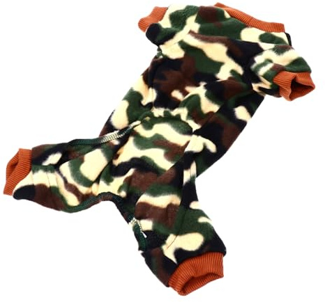 HOODANCOS Warmer Hundepullover Welpen Plüschpyjama mit Vier Beinen aus Weichem Polyester für Kleine Hunde Haustierbekleidung für Kaltes Wetter
