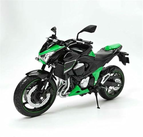 Motorradmodell MaßStab 1:12 FüR Kawasaki Z800 Racing Cross-Country Motorrad FüR Modellbausatz Metall SammlerstüCk Geschenk(Grün)