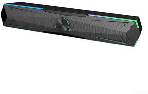 Altavoces de sonido envolvente, barra de sonido con cable para PC con subwoofer, computadora portátil y sistema de audio estéreo de escritorio para juegos y películas