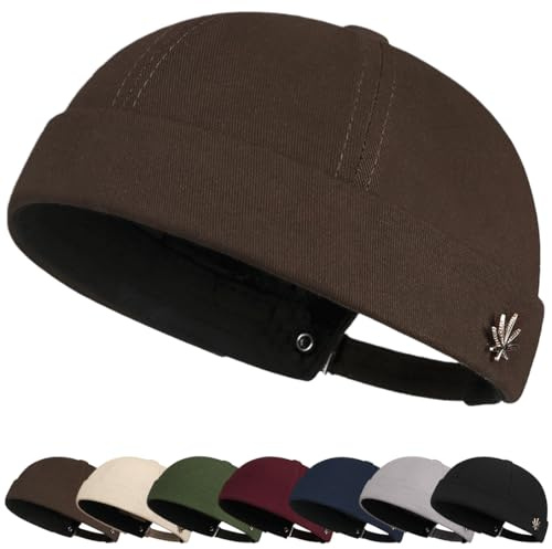 YKDLLF Docker Hat Hombre Sombrero para Hombre Gorros portuarios Llevar Durante Todo el año Gorro Docker Portuario y apreciado como Accesorio para la Cabeza por los estibadores como y Gorro Marinero