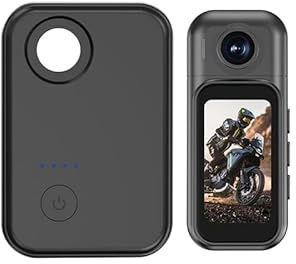 VITUZONE 64GB Thumb POV Camera, 1080P Mini Action Camera with 1.47 Screen, Portable Small Body Camera Chest Wearable Video Recorder for Motorcycle Bike Cycling, Pet, Vlogging, Skiing