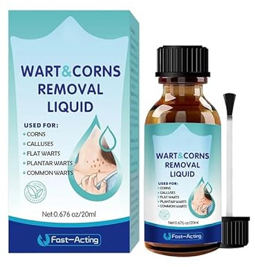 Warzen-Entfernungsflüssigkeit, Stielwarzen Entferner, Natürliche Warzenentfernungslösung, Klare und Selbstbewusste Haut, für alle Hauttypen, 20ML, 1 Stück