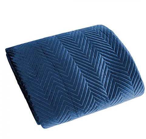 Eurofirany Exklusive Decke Tagesdecke Glamour 200x220 170x210 Steppdecke Bettüberwurf Überwurf (Sofia Dunkelblau, 220 x 240 cm)