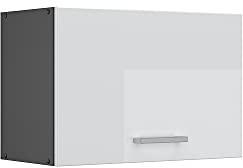 Vicco Hängeschrank R-Line, Weiß Hochglanz, 60 cm | Nach oben öffnende Tür · ✓ Über der Dunstabzugshaube · Tiefe – 31 cm · ✓ Frei kombinierbar · 1 Tür