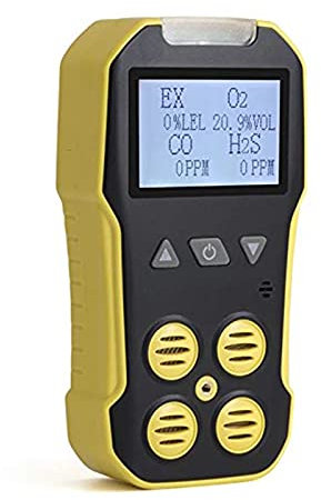 KELUNIS Detector De Gases Múltiples, Monitor De Calidad del Aire 4 En 1 O2 H2S CO LEL Oxígeno Sulfuro De Hidrógeno Monóxido De Carbono Gas Combustible Detector De Fugas