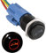 APIELE Momentan Hupentaste Druckschalter 12V, mit LED wasserdicht Momentary Drucktastenschalter mit vorverdrahtetem Stecker16mm Horn Switch (schwarze Schale/rot LED)