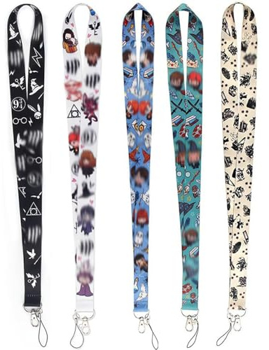 Kalsey 5 Piezas Cordón para el Cuello, Cuerda Neck, Correa Movil, Lanyard, Llavero Poliéster, para Llaves, USB, Cámara, Teléfono, Tarjetas de Ldentificación(Multicolor)