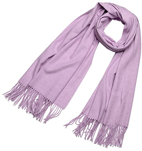DonDon Schal Damen Winter Wollschal Winterschal groß und flauschig 200 x 70 cm - Flieder