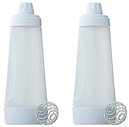 Pfannkuchen-Teigmixer und -spender, Teigspender, Teigmischerflasche, Pfannkuchen-Shaker, Flasche, Teigspender, Teigflasche (2 Stück)