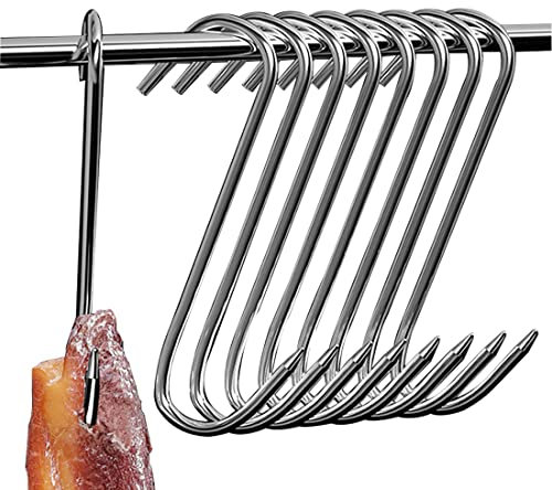 WEERSTONE 12 ganci a S in acciaio inox, 15 cm, per macellaio, da cucina, per pesce, per barbecue, per la lavorazione della carne
