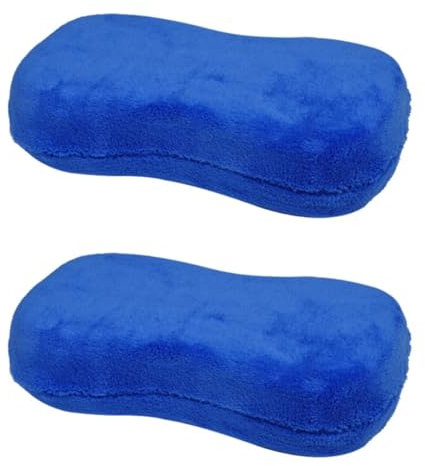 HOUSON 2 pcs Microfibre Car Sponge, Car Wash Sponges Car Care Tools Cleaning for Cars Motorbikes (22cm*10cm*5cm)