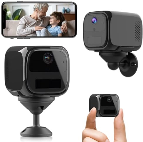 Cuifati Caméra de sécurité Cellulaire 4G LTE, Caméra de Surveillance Intérieure WiFi Bidirectionnelle pour la sécurité de la Maison, Carte SIM et SD Non Incluses, Vision Nocturne 1080p,