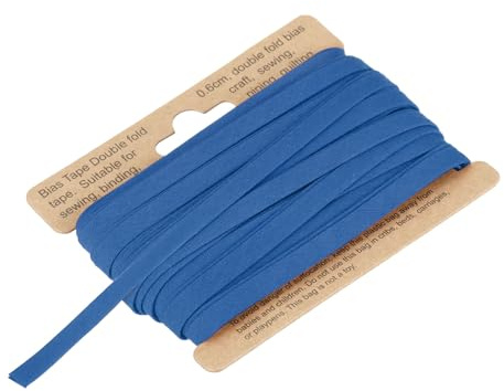 QUARKZMAN 6mm Baumwollköperband Baumwollband Saumband zum Nähen, Säumen, Quilten, Einfassen Handwerk (Dunkelblau 10 Yards)