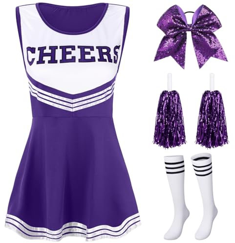 Meine Bestellungen Anzeigen Cheerleader Kostüm Kinder Tier Kostüm Damen Cheerleader Kostüm Damen Rot Kostüm Männer Cheerleader Kostüm Kinder 152 Cheerleader Kostüm Langarm(#Damen Purple,M)