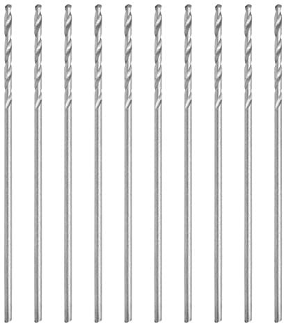 Kit di 10 Punte Elicoidali In Acciaio Rapido Hss, Diametro 0,75/1,75/1,7/1,6 mm, Punta Elicoidale Ad Alta Durezza, Punta Elicoidale A Gambo Dritto, Punta Elicoidale Per Metallo Perlato (0,75 mm), Pra
