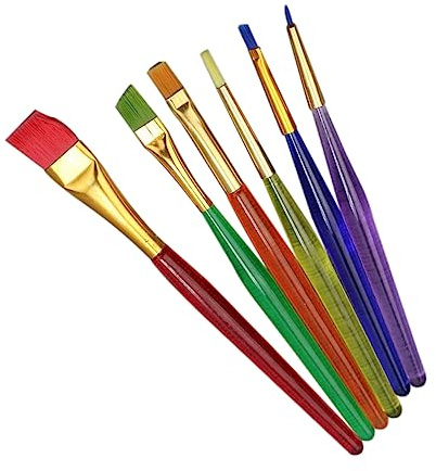 Operitacx 6pcs Nylon Cake Icing Brush Set for Sugar Craft Fondant Painting Dusting Tools for DIY Cake Decorating and Pastry Art