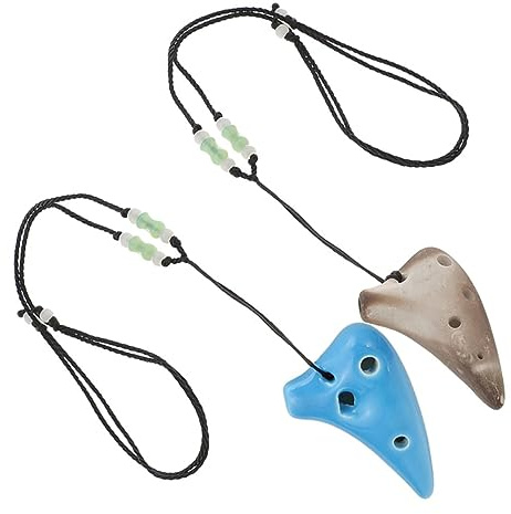ibasenice 2stücke Ocarina Halsketten Toninstrument Für Einfach Zu Spielendes Ocarina-musikinstrument Für Musikliebhaber Und Anfänger