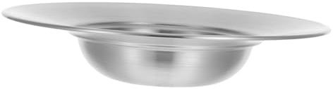 Holibanna Ciotola Per Zuppa Con Bordo Largo in Acciaio Inox Piatto Per Pasta Ciotola Basso Per Servire Piatti Vari Per Ringraziamento E Intrattenere