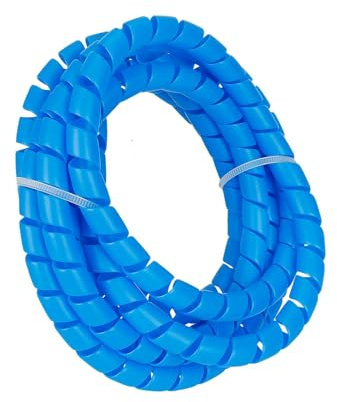 Gaine de câble en spirale - Gaine de gestion de câble élastique durable résistante à la température et à la poussière - Pour scooter électrique (bleu)