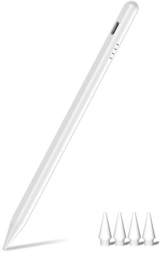 Stift für Apple iPad 2018-2026, 2X Schnellladung, Neigungssensitivität und Palm Rejection Stylus Pencil kompatibel mit iPad A16 11/10/9/8/7/6, iPad Pro M5/M4/12.9/11, Air M4/M3/M2/5/4/3, Mini 6/5