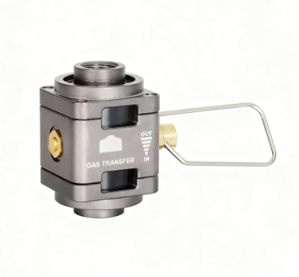ZPZGOG Visable Gas Canister Refill Adapter Butane Gas Cartridge Convertor Shifter Refill Flat Tank Conversion Adapter Fuel Transfer Device Butane Lindal Valve Canister Shifter Air Vent Function