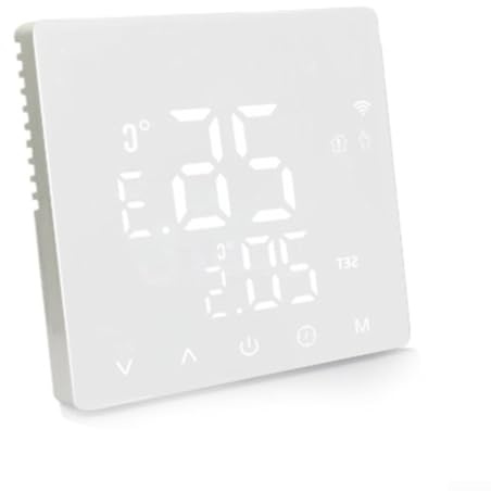 Intelligenter WiFi Thermostat, Programmierbarer Thermostat mit LCD Bildschirm kompatibel für Tuya Smart Home für Fußbodenheizung Gasheizkessel(W Water Heating)