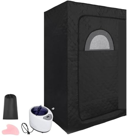 Portable Steam Sauna for Home Full Size Personal Steam Room Sauna Box Kit with 2.6L 1000W Steam Generator Remote Control Efficient Heating