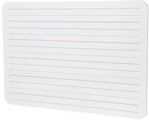 SECFOU Tableau Blanc Double Face Effaçable à Sec A4 4 Lignes 3 Cases Petit Tableau Portable pour Apprentissage Écriture Garçon et Filles École Maison