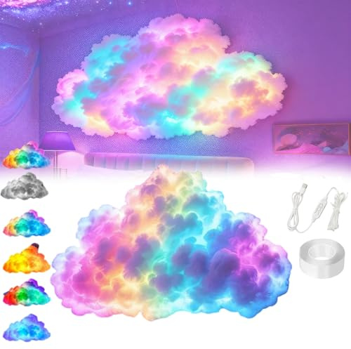 Thunder Cloud LED Light, 2026 New LED Cloud Light with Music Rhythm, DIY USB-Powered Thundercloud LEDs Lights Decor, 3D Clouds Night Lights with Vibrant Glow for Bedroom & Gaming Room (200cm)