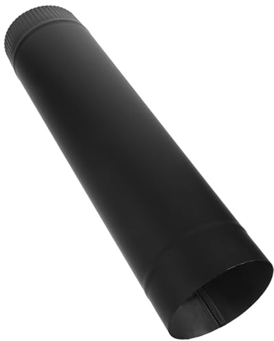 MUCKLILY Tubo di Scarico in Acciaio Inox 125 Mm da 0,5 M Manicotto di Giunzione Sigillato, Resistente al Calore per Stufa a Legna, Fornelli da Campeggio e Canna Fumaria, Accessorio
