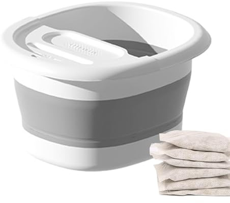 Vasca da bagno portatile per pediluvio, 710 g, comoda vasca da bagno | massaggiante fai da te, design pieghevole, strumento per rilassare i piedi per alleviare lo stress, il disagio, casa