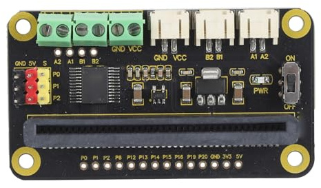 AMONIDA Placa de Expansión del Controlador del Motor, Placa de Chip Profesional TB6612FNG, Controlador de Motor CC de 2 Vías con Interfaz Servo de 3 Vías, Ideal para Brazos Robóticos y Automóviles