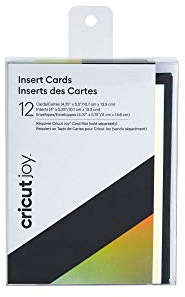 Cricut Joy Insert Cards | Schwarz & Silber Holographic | 10,8 cm x 14 cm (4,25 x 5,5) | 12-Pack | Zur Verwendung mit Cricut Freude